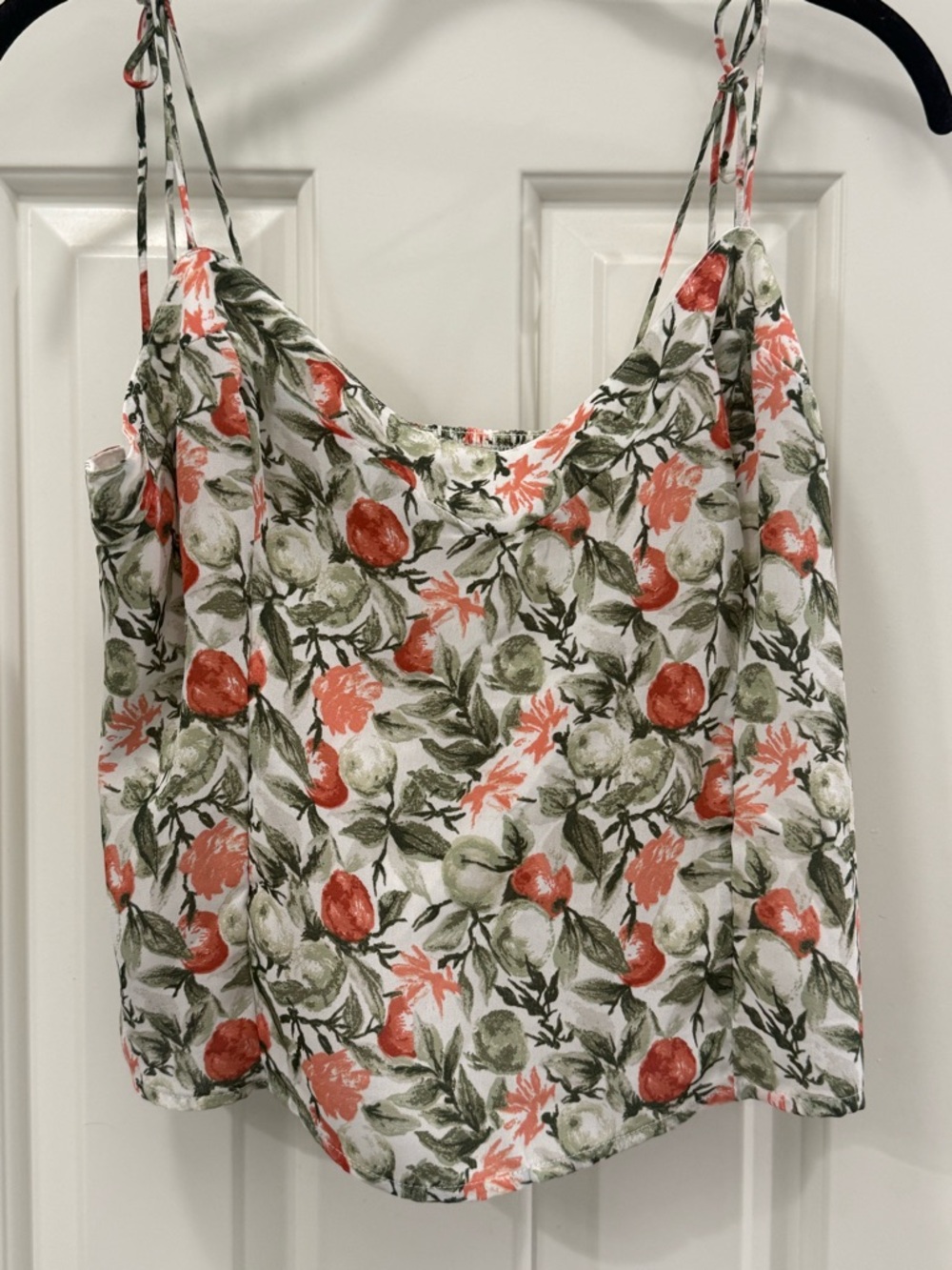Abercrombie & Fitch Orange Pattern Tie-Strap Cami Top